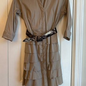 Multi layers dress with print belt